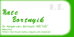 mate bortnyik business card